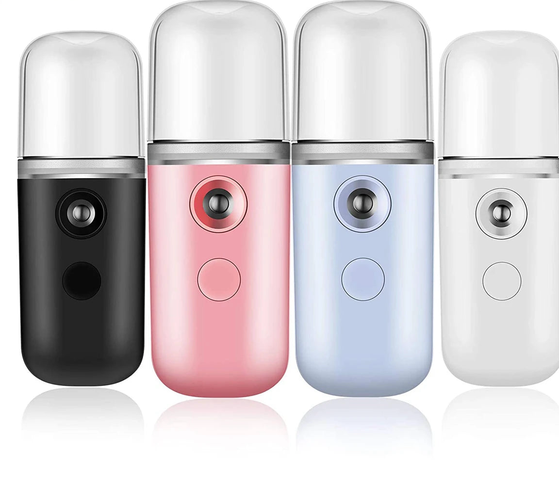 Mini Nano Mist Facial Steamer – 30ml Portable USB Rechargeable Cool Mist Hydrator for Skin