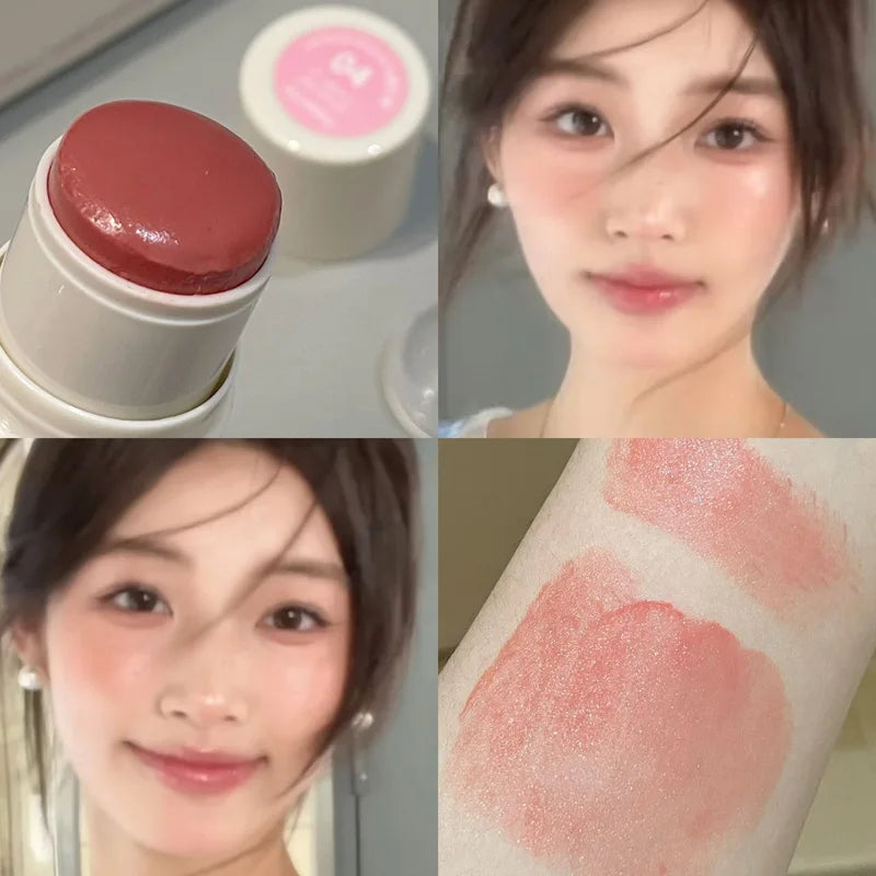 HERORANGE Cream Blush Stick – Natural Dewy Glow, Easy-to-Apply Long-Lasting Cheek Tint