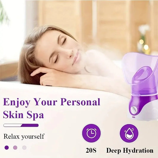 1pc Facial Steamer – Deep Hydration Pore Cleanser & Skin Moisturizer for Home Spa