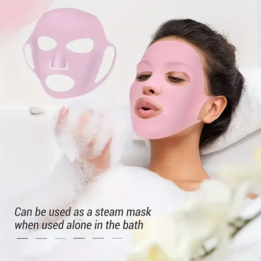 3D Reusable Silicone Face Mask Cover – Anti-Evaporation Sheet Mask Holder for Deep Hydration