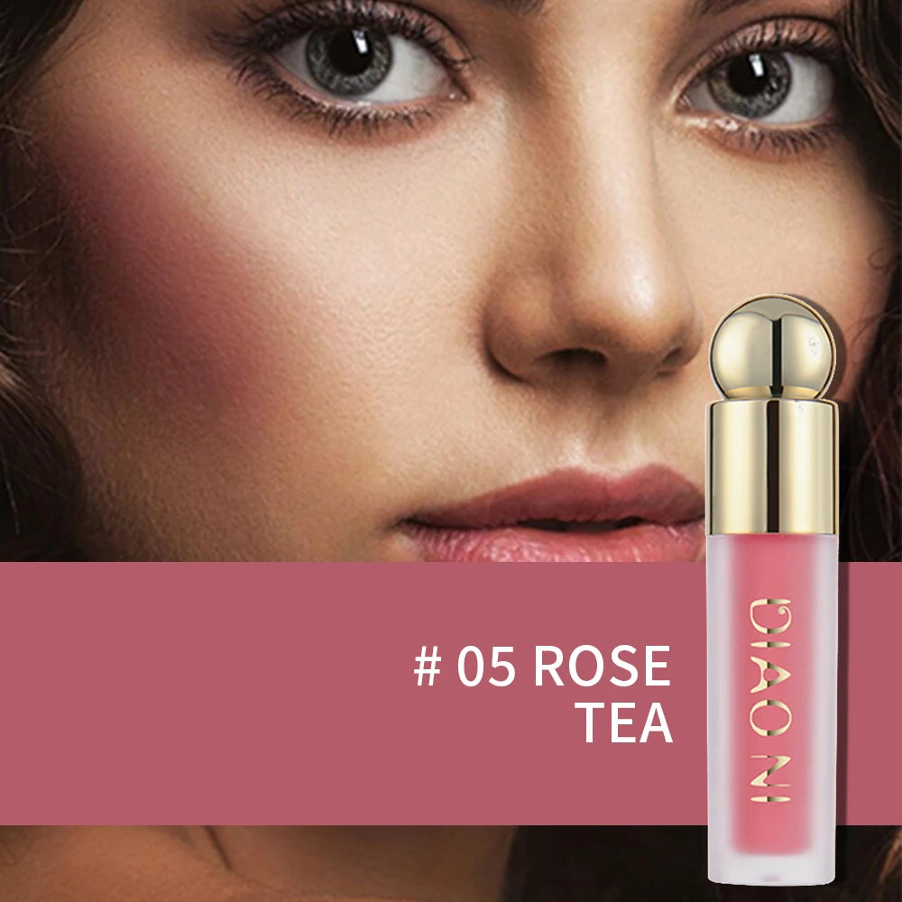 LushVelvet™ Soft Matte Liquid Blush – Lightweight & Long-Lasting Cream Formula (5 Shades)