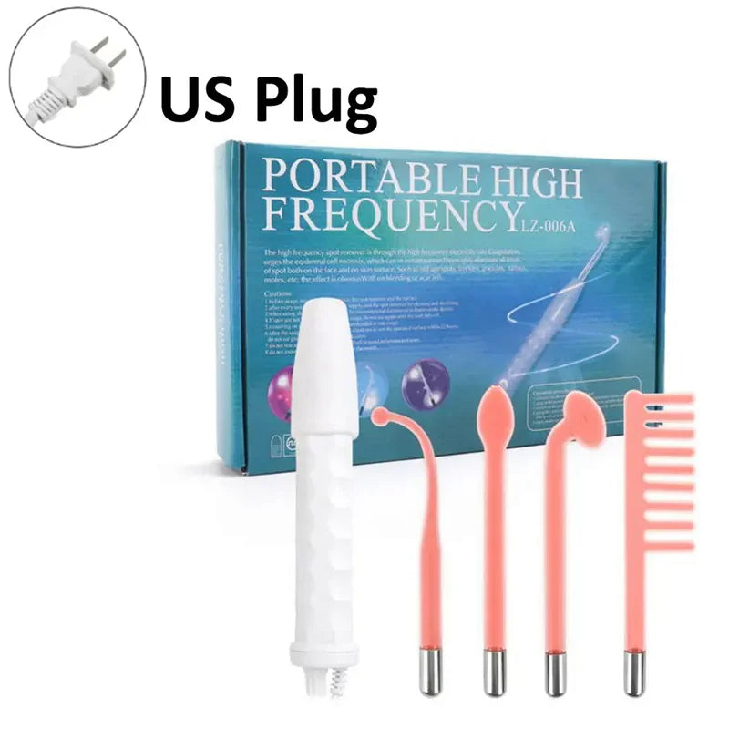 4-in-1 High Frequency Facial Wand – Acne, Wrinkles & Hair Follicle Treatment