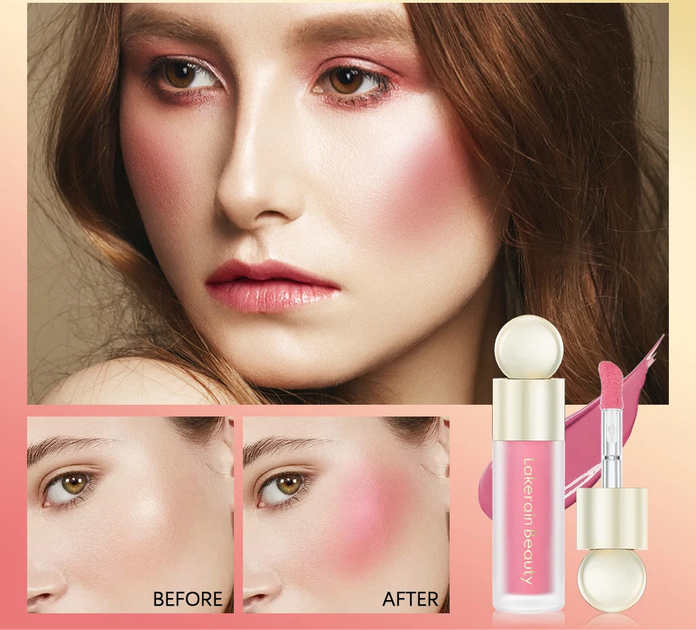 Lakerain Velvet Matte Liquid Blush – 5 Shades | Waterproof, Natural Peach Tint, Long-Lasting