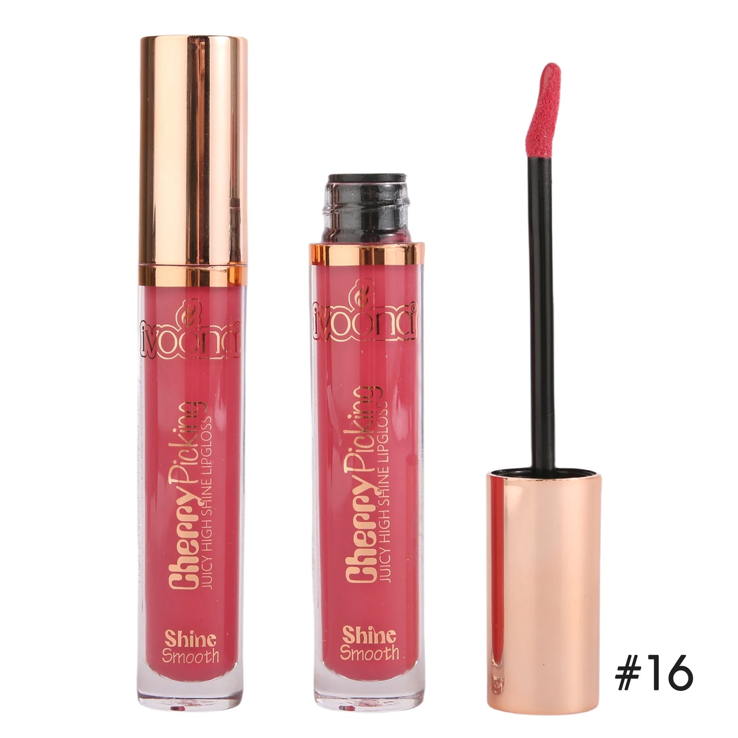 IVOONA High Shine Vegan Lip Gloss – 18 Glossy Shades | Plumping, Glitter Finish, Private Label Ready