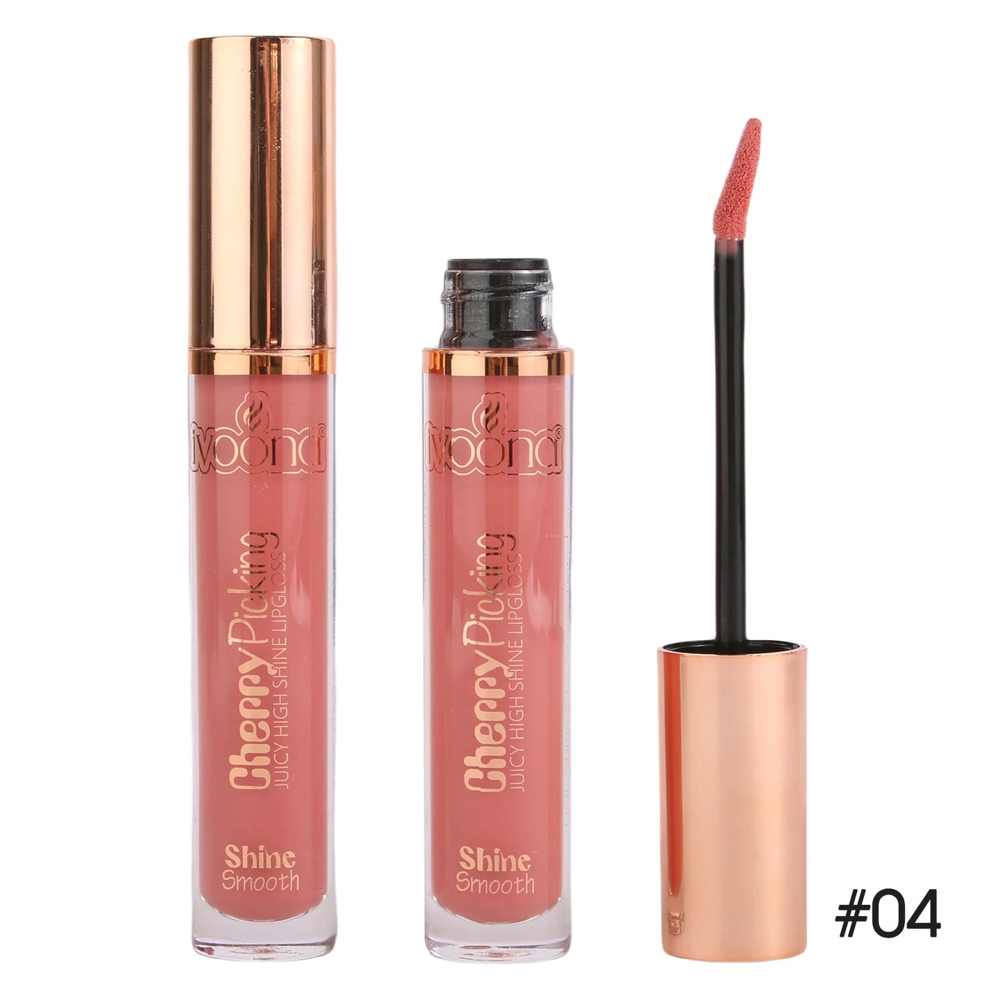 IVOONA High Shine Vegan Lip Gloss – 18 Glossy Shades | Plumping, Glitter Finish, Private Label Ready