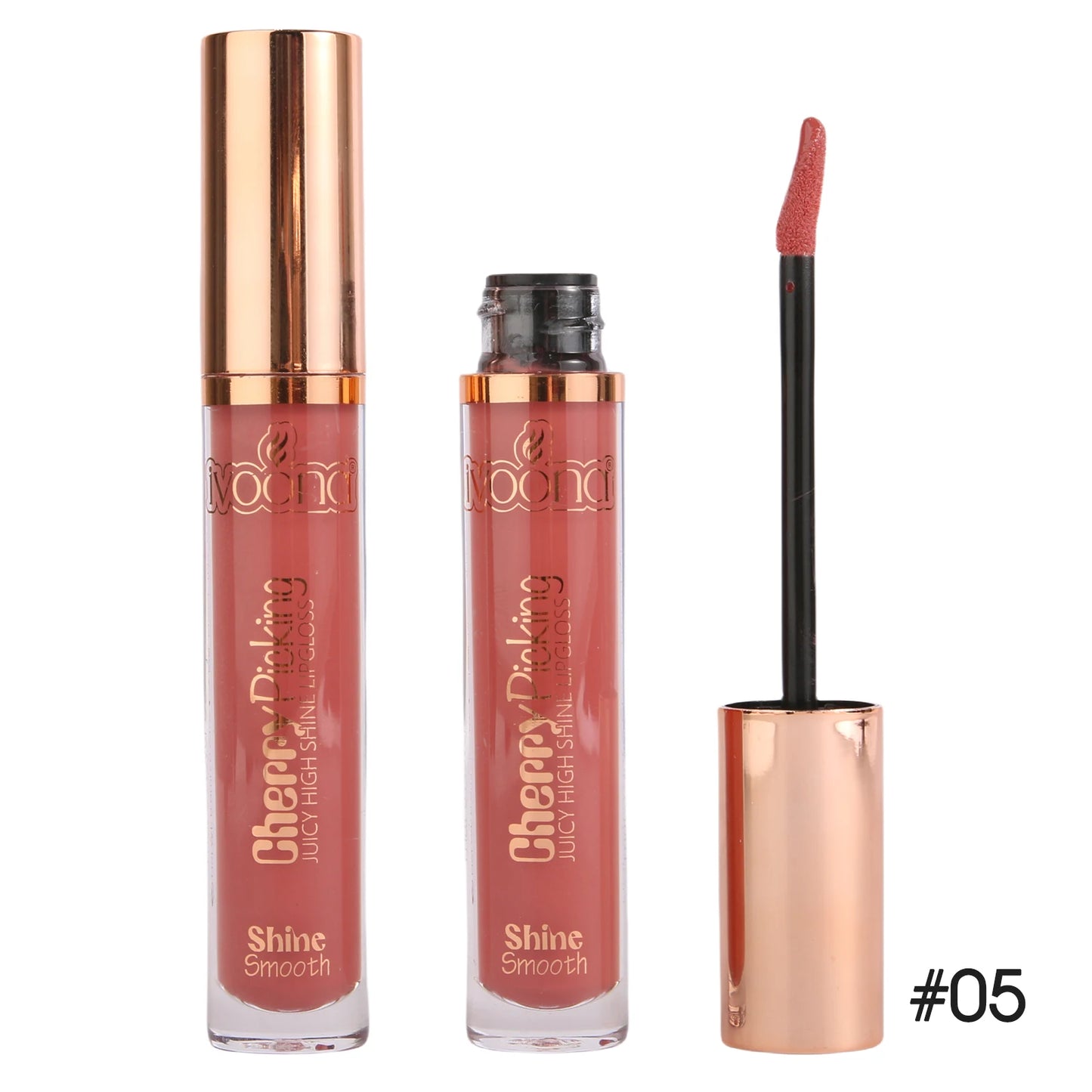 IVOONA High Shine Vegan Lip Gloss – 18 Glossy Shades | Plumping, Glitter Finish, Private Label Ready