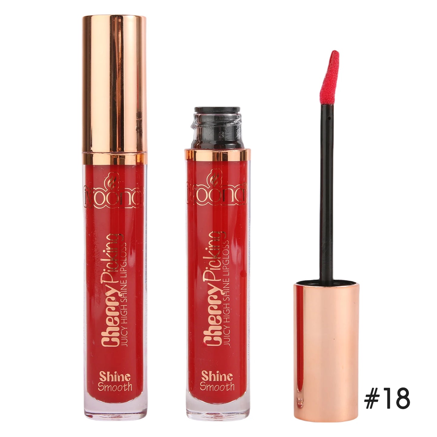 IVOONA High Shine Vegan Lip Gloss – 18 Glossy Shades | Plumping, Glitter Finish, Private Label Ready