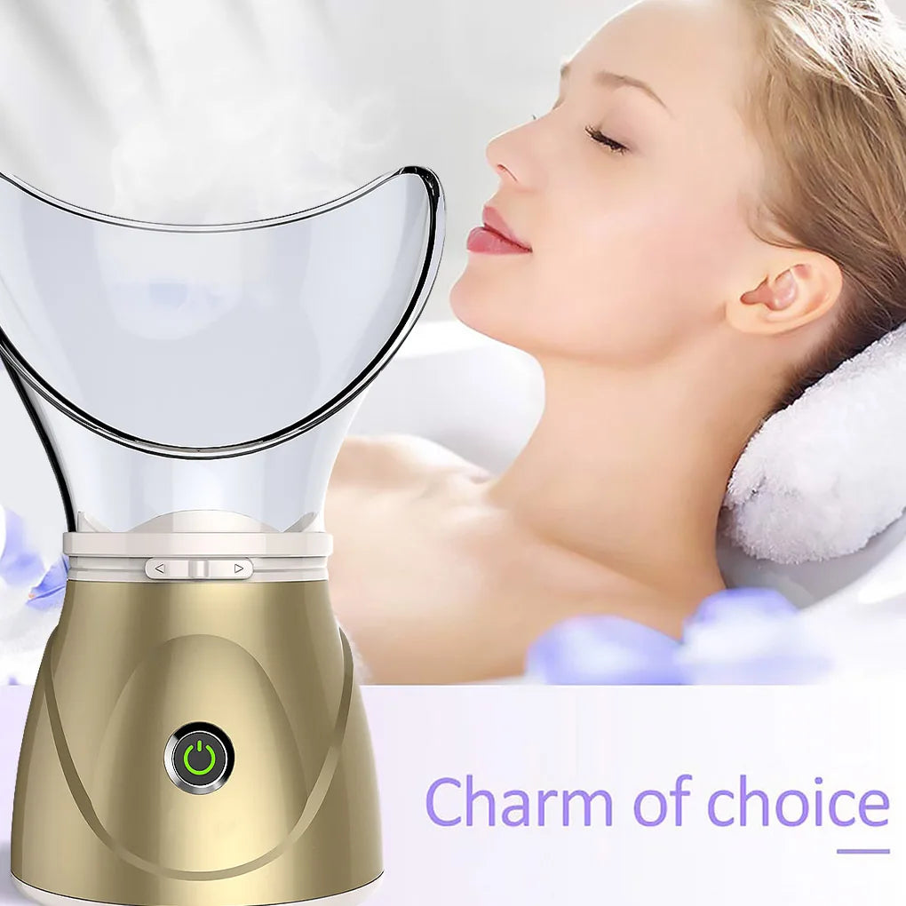 Mini Facial Steamer – Deep Cleansing Hot Mist Sprayer for Glowing Skin & Relaxation | Spa-Quality at Home