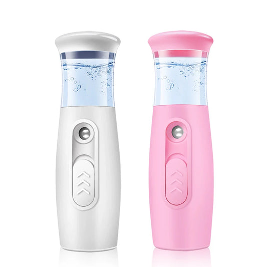 Mini Nano Facial Steamer – Portable Mist Sprayer for Instant Skin Hydration & Refreshing Glow (USB Rechargeable)