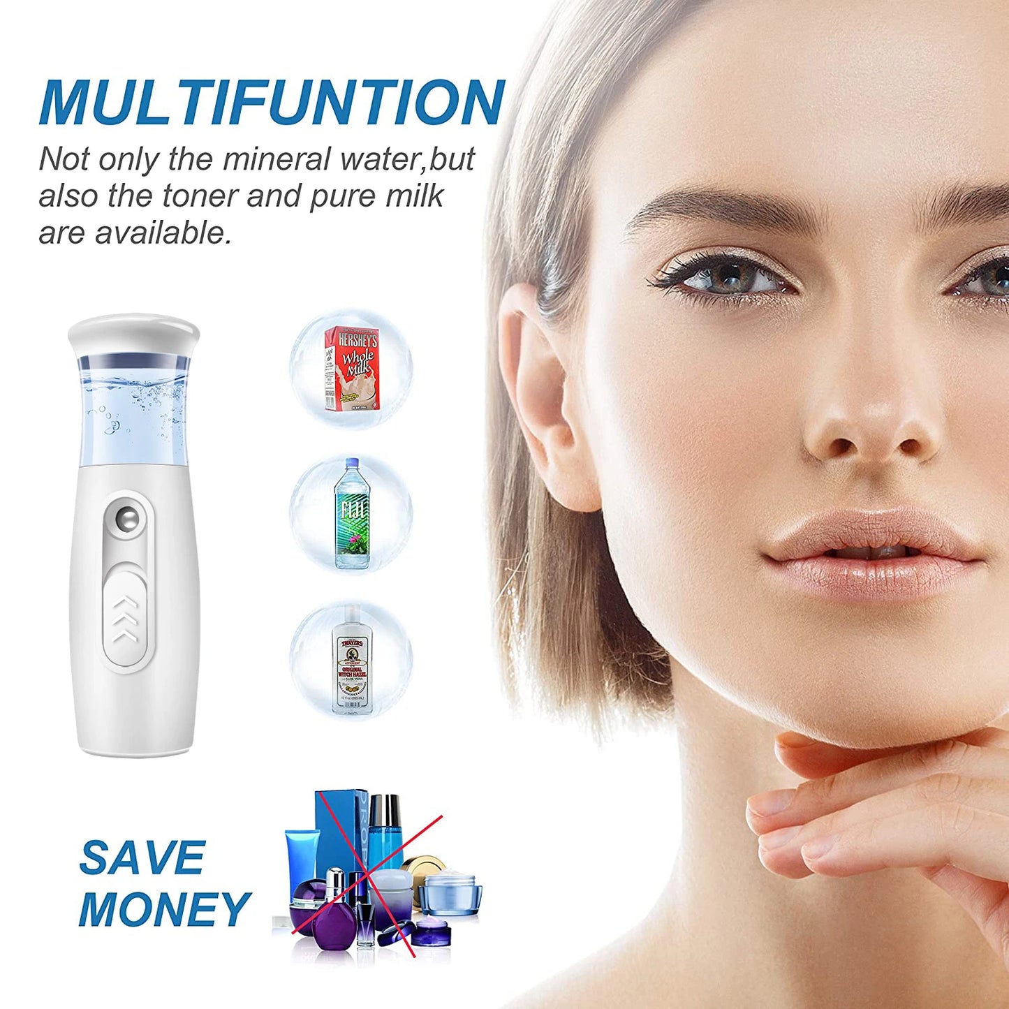 Mini Nano Facial Steamer – Portable Mist Sprayer for Instant Skin Hydration & Refreshing Glow (USB Rechargeable)