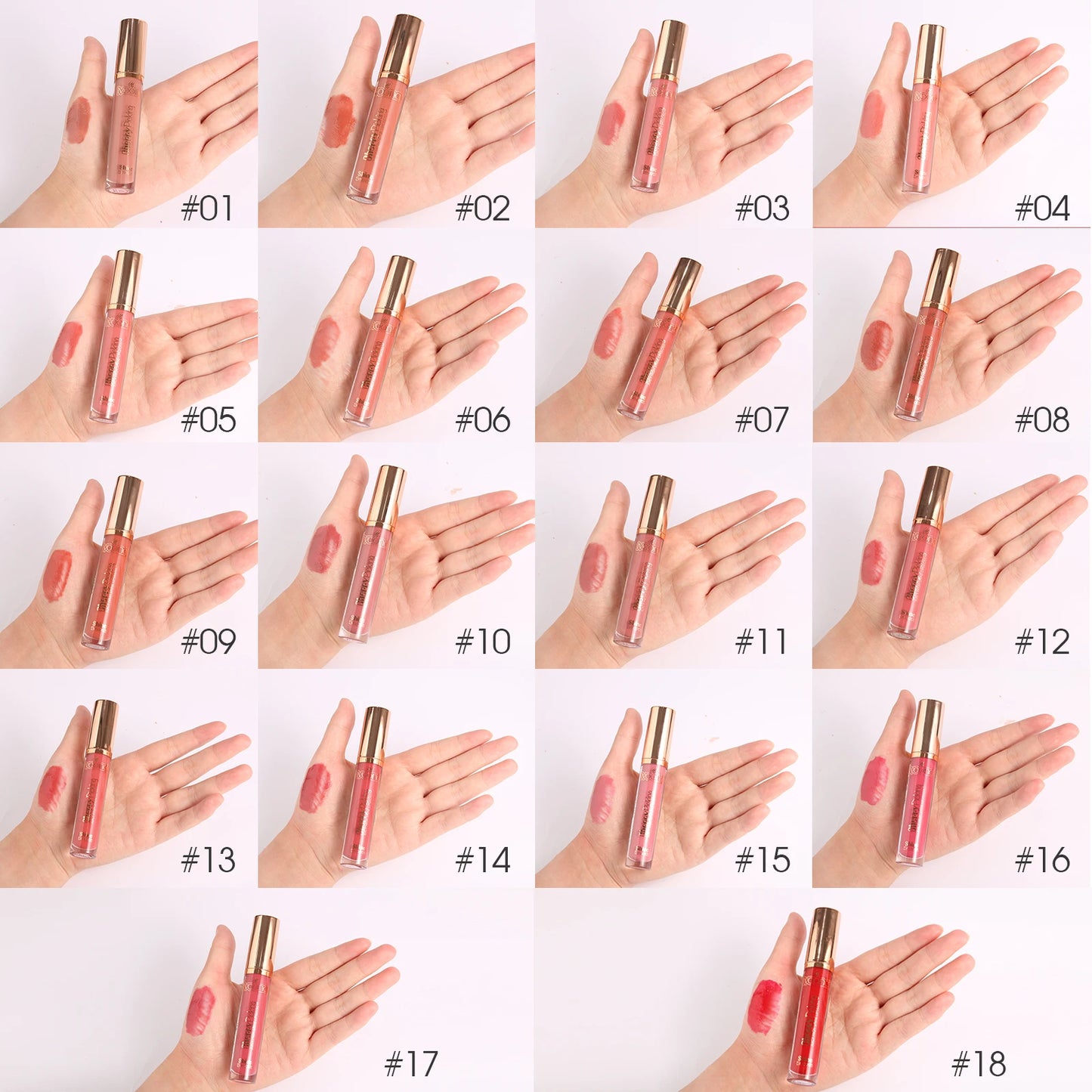 IVOONA High Shine Vegan Lip Gloss – 18 Glossy Shades | Plumping, Glitter Finish, Private Label Ready