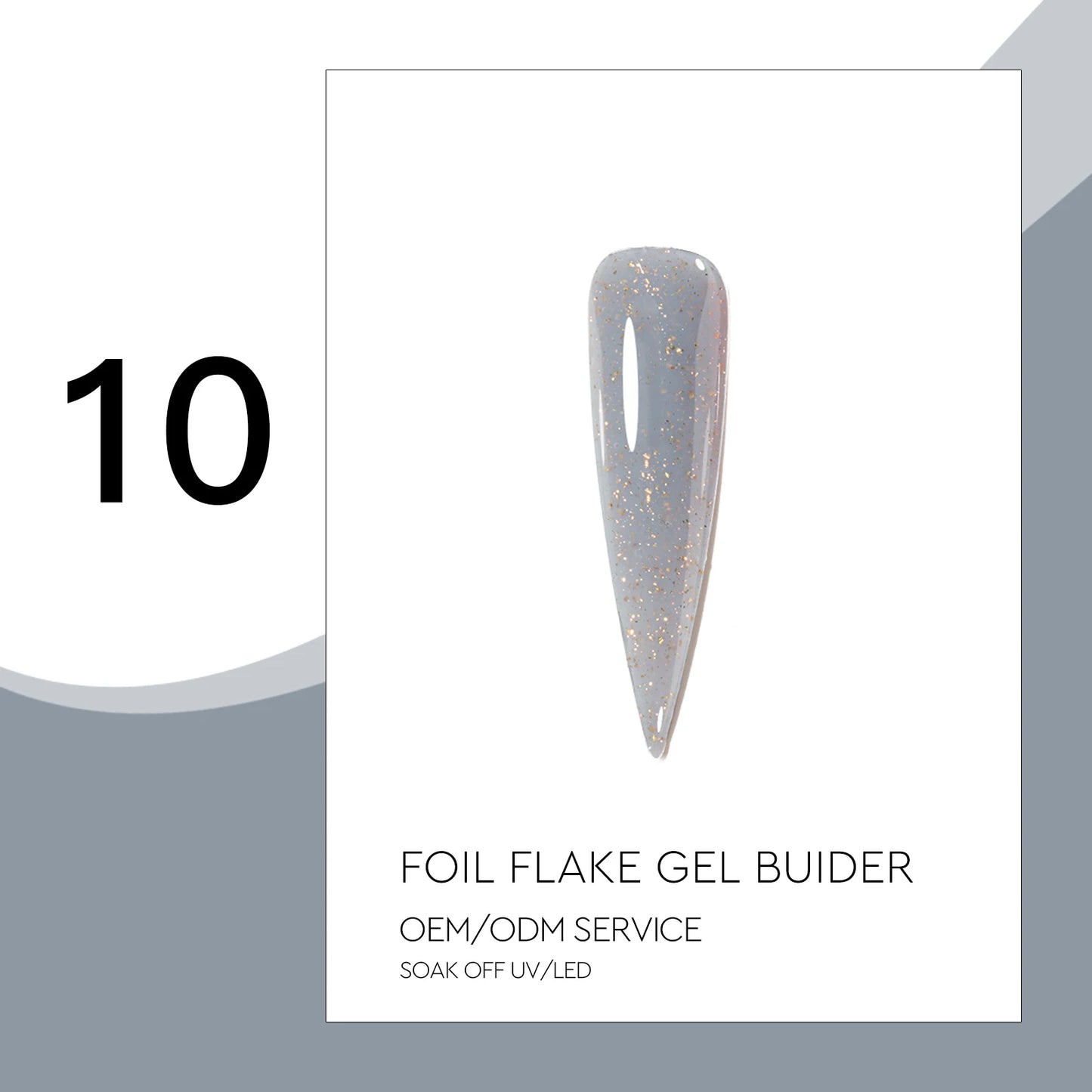 Foil Flake Builder Gel – HEMA-Free Nail Extension Gel | 16 Glittering Camouflage Colors