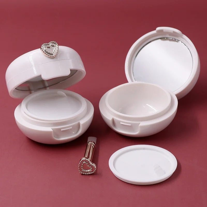20g Lip Scrub Jar with Pocket Mirror & Silicone Brush – Refillable Travel Container for Lip Balm & Cream