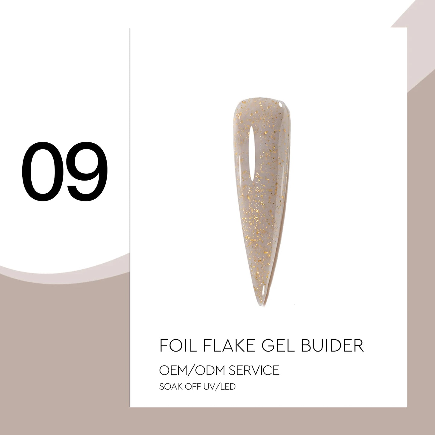 Foil Flake Builder Gel – HEMA-Free Nail Extension Gel | 16 Glittering Camouflage Colors
