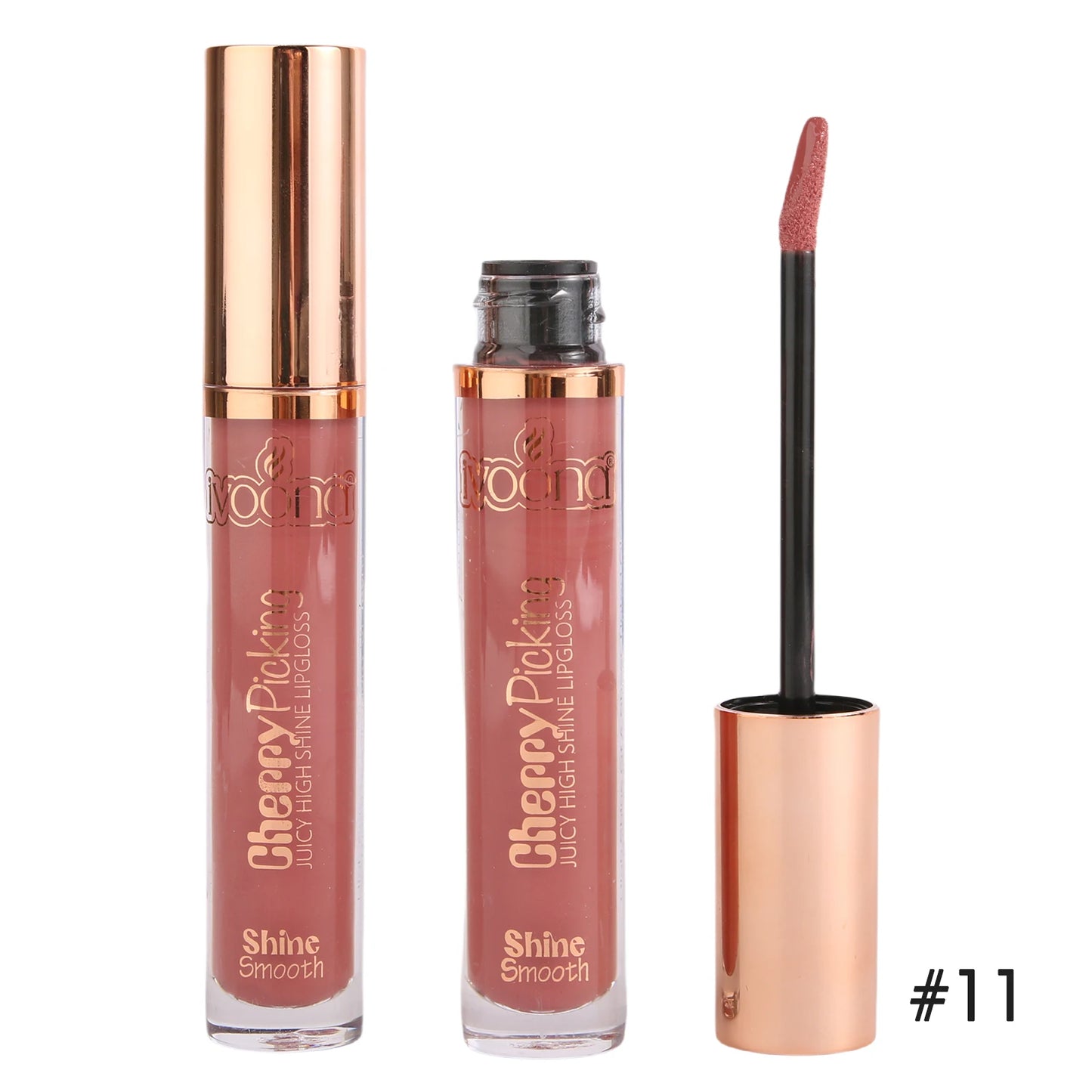 IVOONA High Shine Vegan Lip Gloss – 18 Glossy Shades | Plumping, Glitter Finish, Private Label Ready