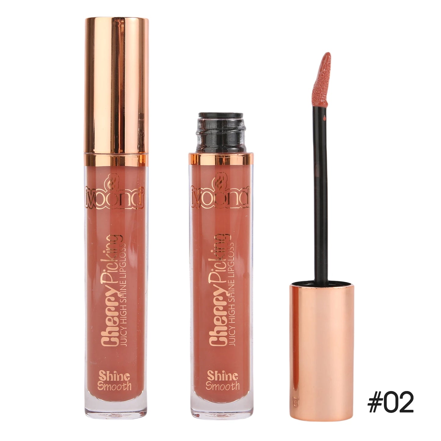 IVOONA High Shine Vegan Lip Gloss – 18 Glossy Shades | Plumping, Glitter Finish, Private Label Ready