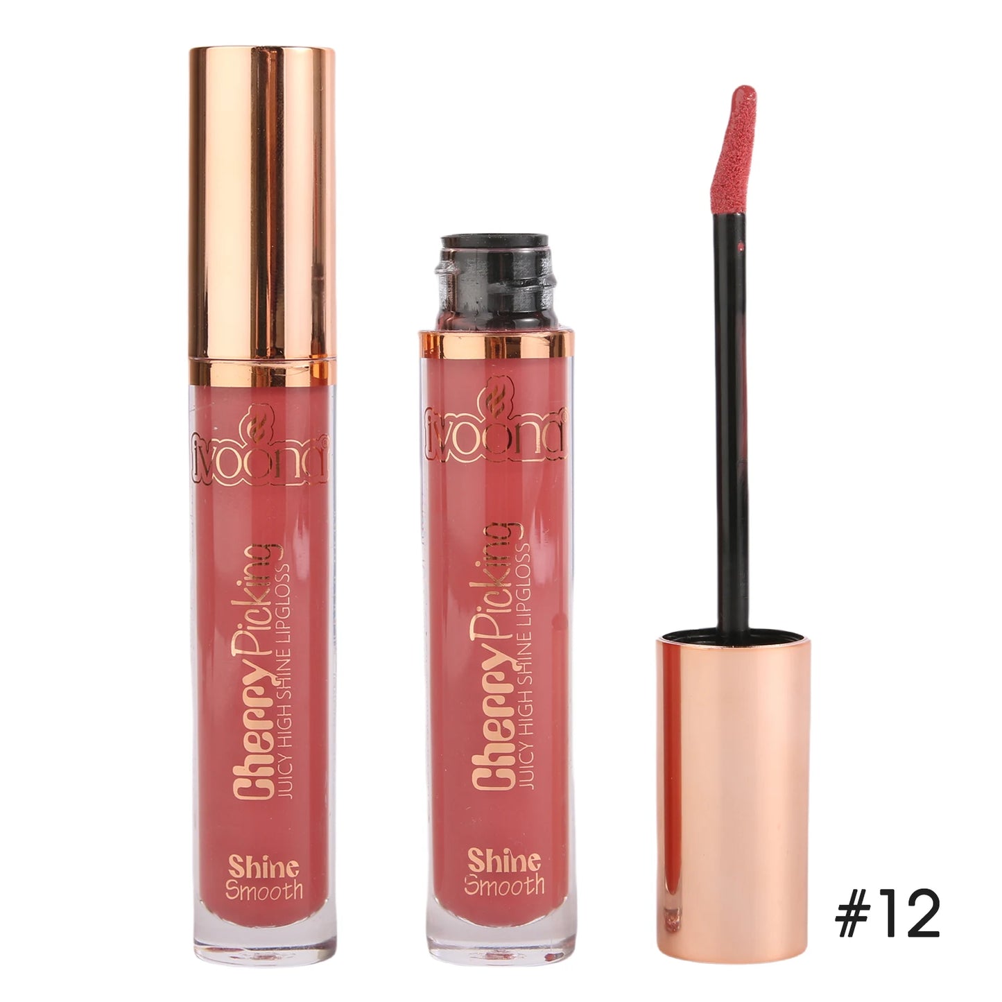 IVOONA High Shine Vegan Lip Gloss – 18 Glossy Shades | Plumping, Glitter Finish, Private Label Ready