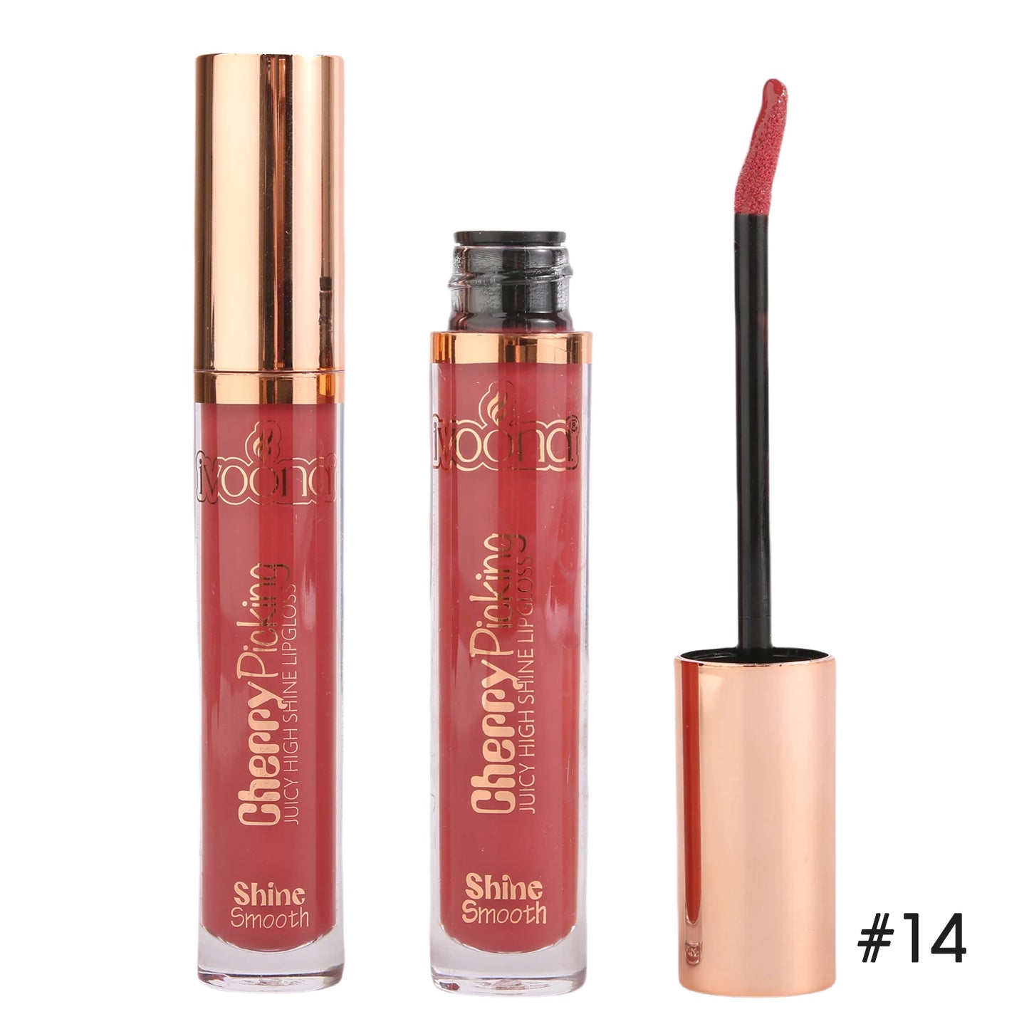 IVOONA High Shine Vegan Lip Gloss – 18 Glossy Shades | Plumping, Glitter Finish, Private Label Ready