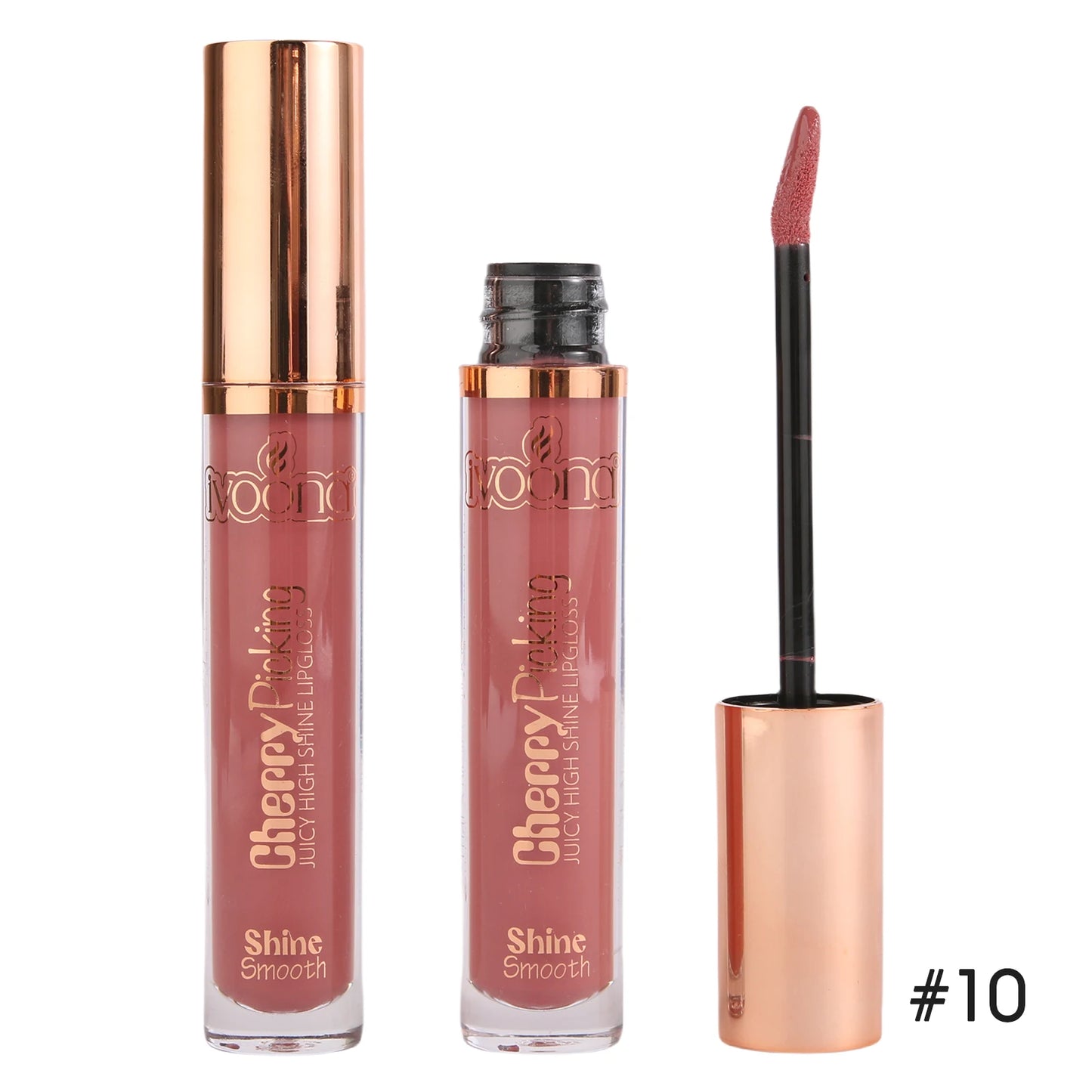 IVOONA High Shine Vegan Lip Gloss – 18 Glossy Shades | Plumping, Glitter Finish, Private Label Ready