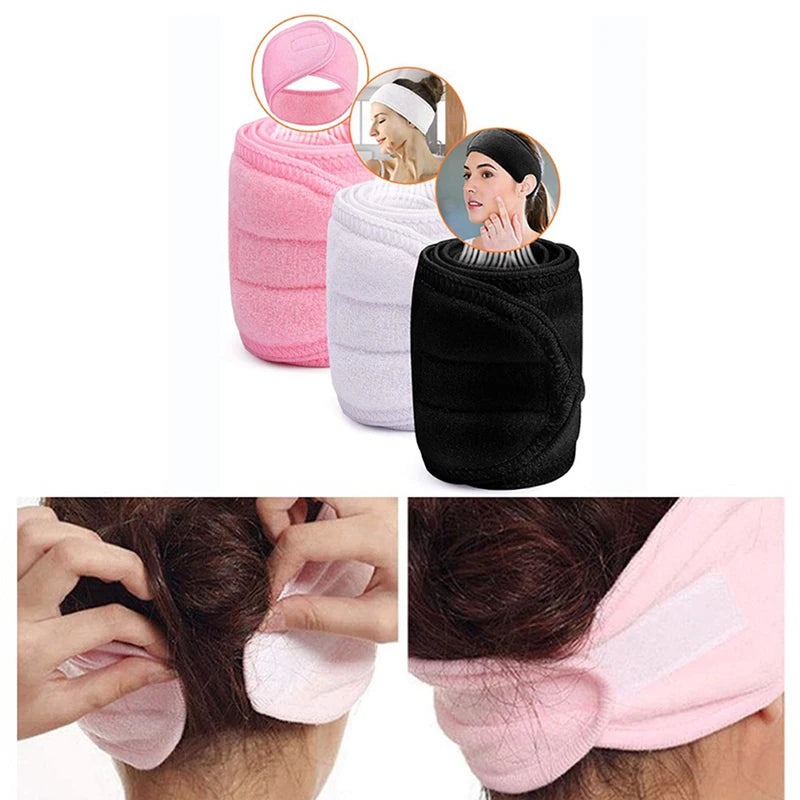 Towel Spa Headband – Non-Slip, Stretchable Face Wash Hairband for Skincare, Makeup & Workout