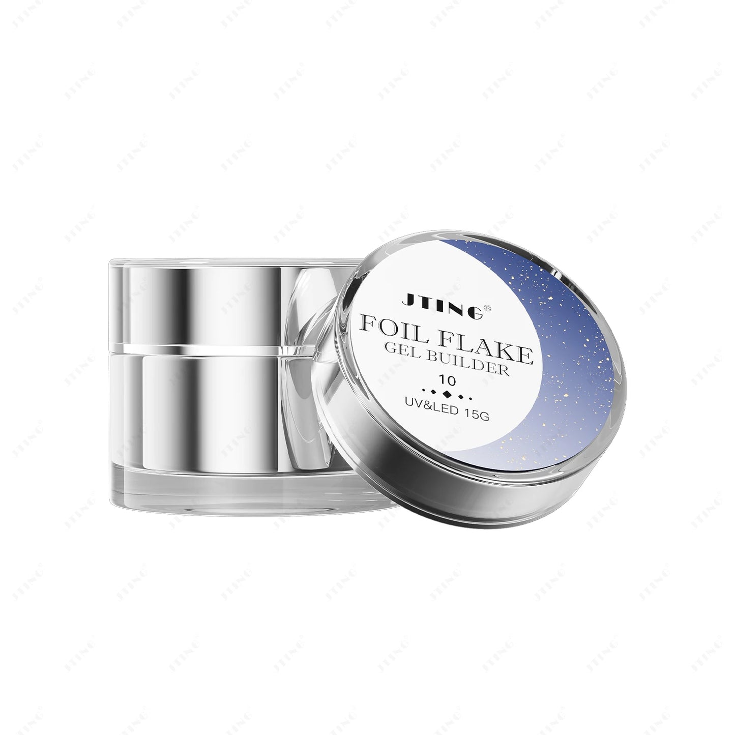 Foil Flake Builder Gel – HEMA-Free Nail Extension Gel | 16 Glittering Camouflage Colors