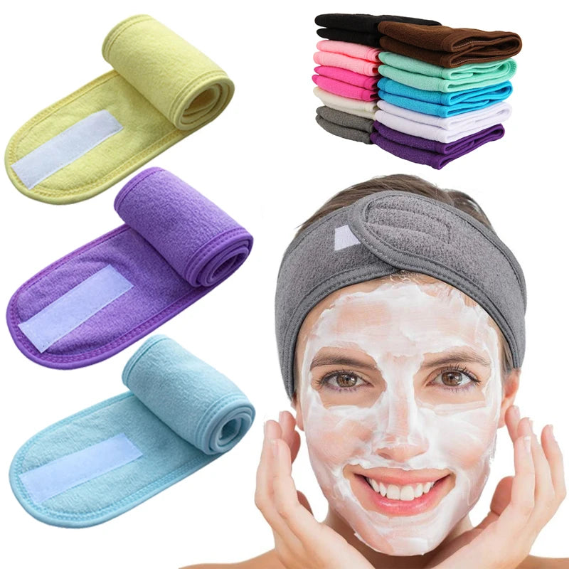 Towel Spa Headband – Non-Slip, Stretchable Face Wash Hairband for Skincare, Makeup & Workout
