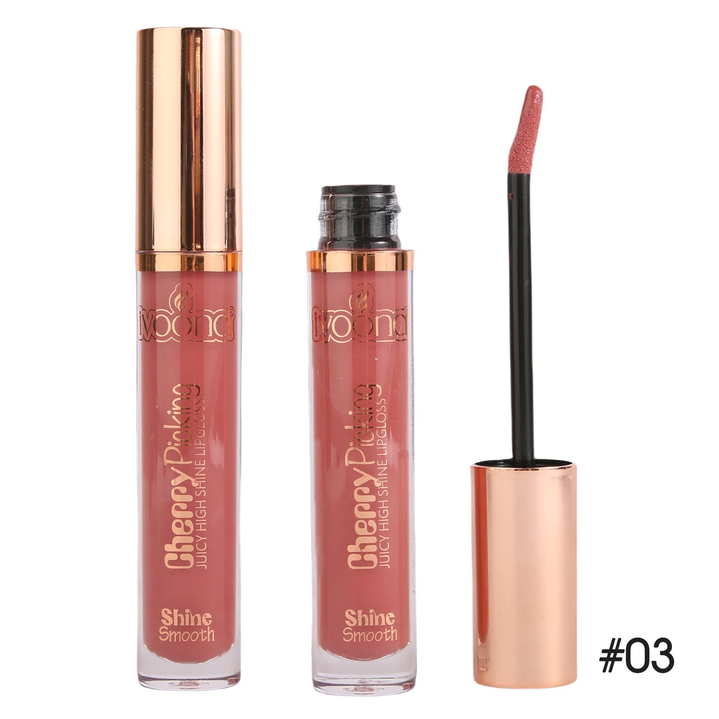 IVOONA High Shine Vegan Lip Gloss – 18 Glossy Shades | Plumping, Glitter Finish, Private Label Ready