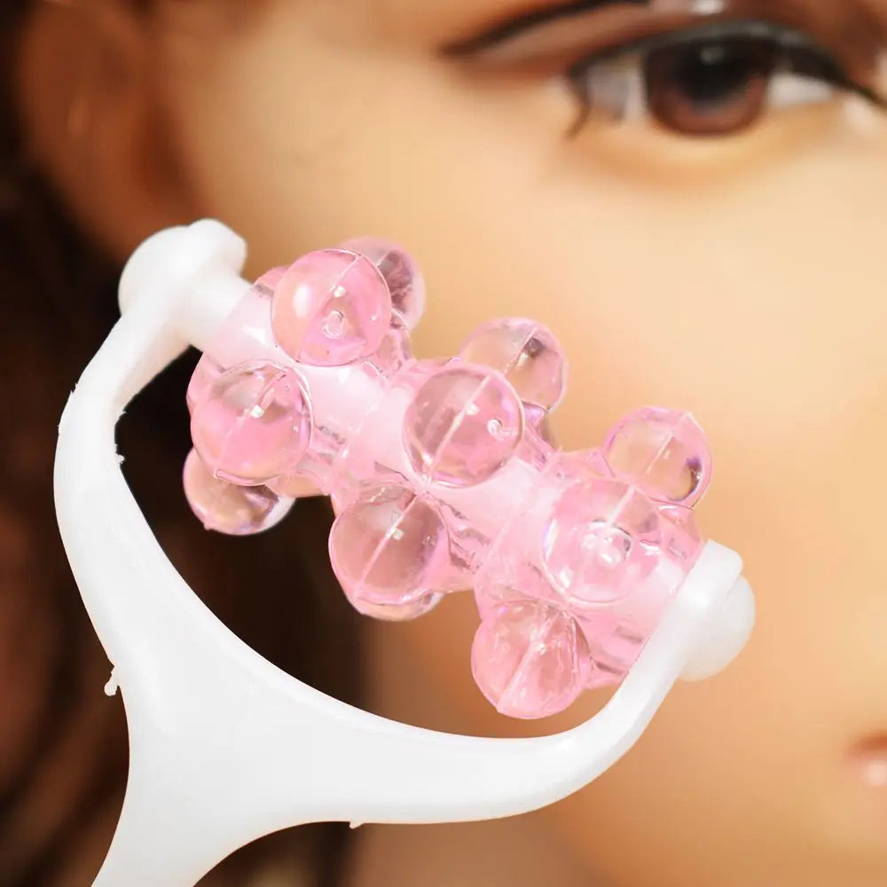2-in-1 Flower Shape Face Massage Roller – Facial Slimming & Lifting Tool