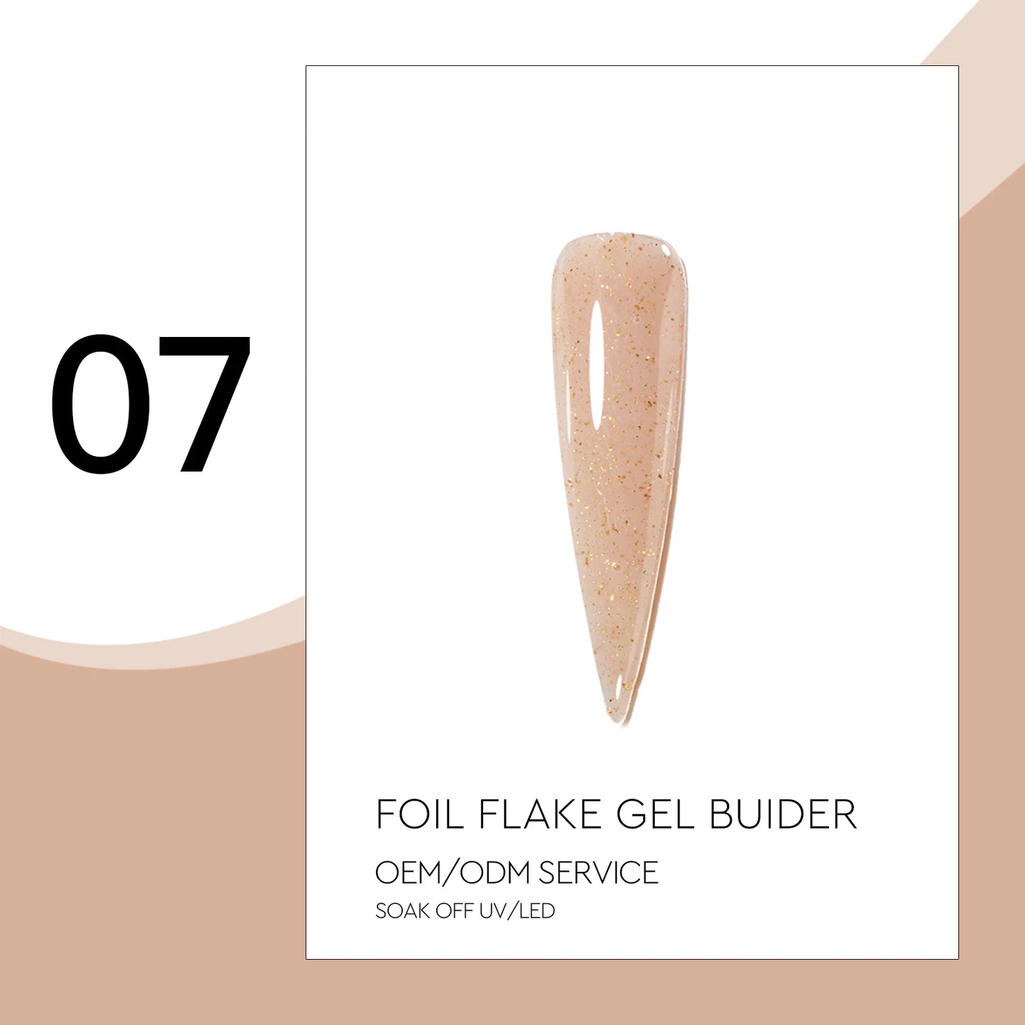 Foil Flake Builder Gel – HEMA-Free Nail Extension Gel | 16 Glittering Camouflage Colors
