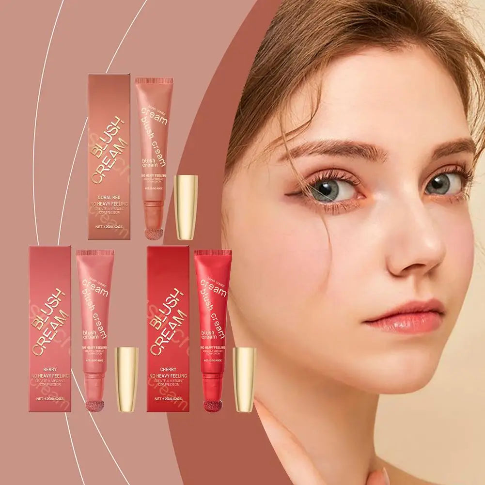 Cushion Cream Blush Stick – Lightweight Liquid Blusher with Soft Applicator for Natural Radiance