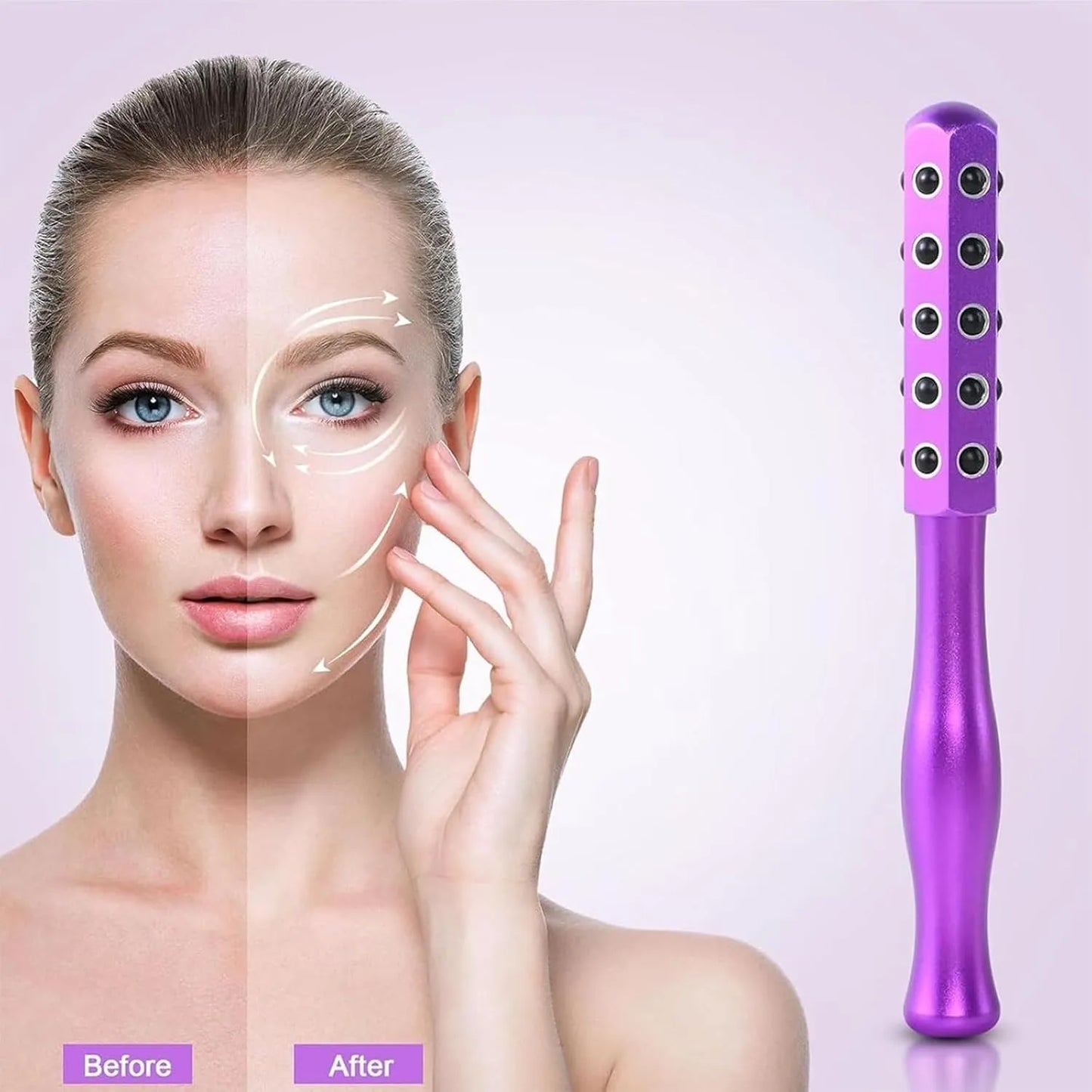 Arrily™ Facial Massaging Beauty Roller – 2pcs Face Lifting & Firming Set