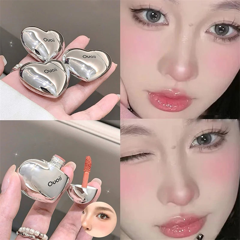 Velvet Heart Liquid Blush – Long-Lasting Matte Cream Tint | Lavender, Peach & Strawberry Hues