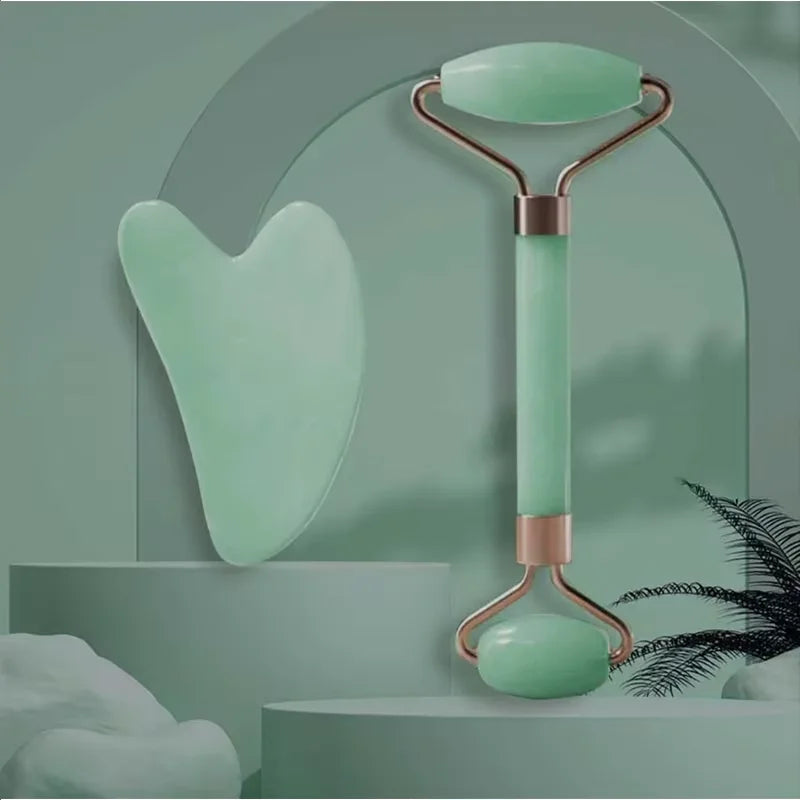 BeeChip™ Resin Face Roller & Gua Sha Set – Facial Massage Tools for Lifting & Relaxation