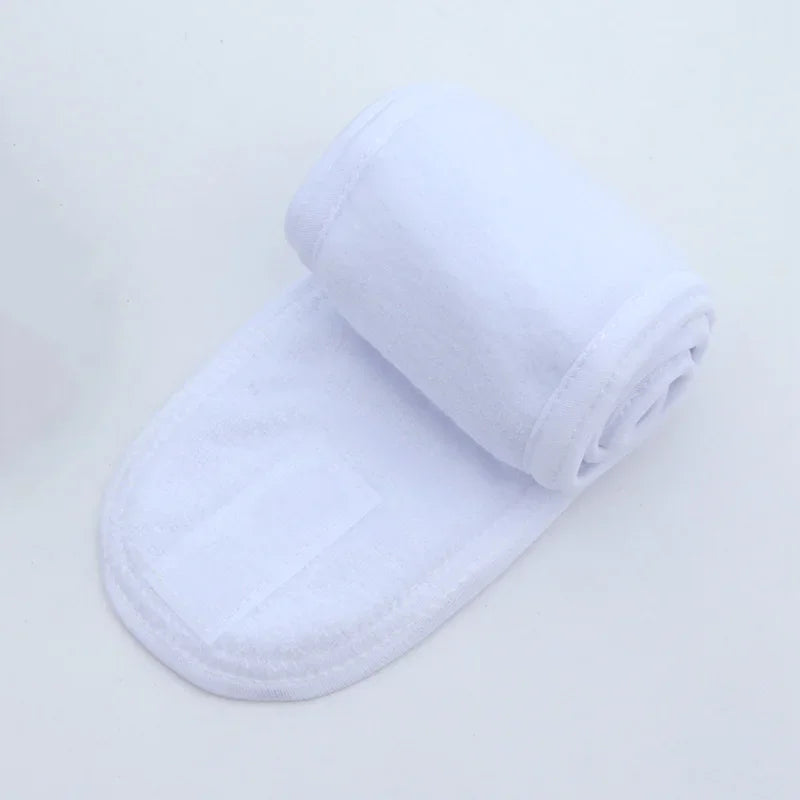Adjustable Spa Hairband – Soft Toweling Head Wrap for Makeup & Skincare
