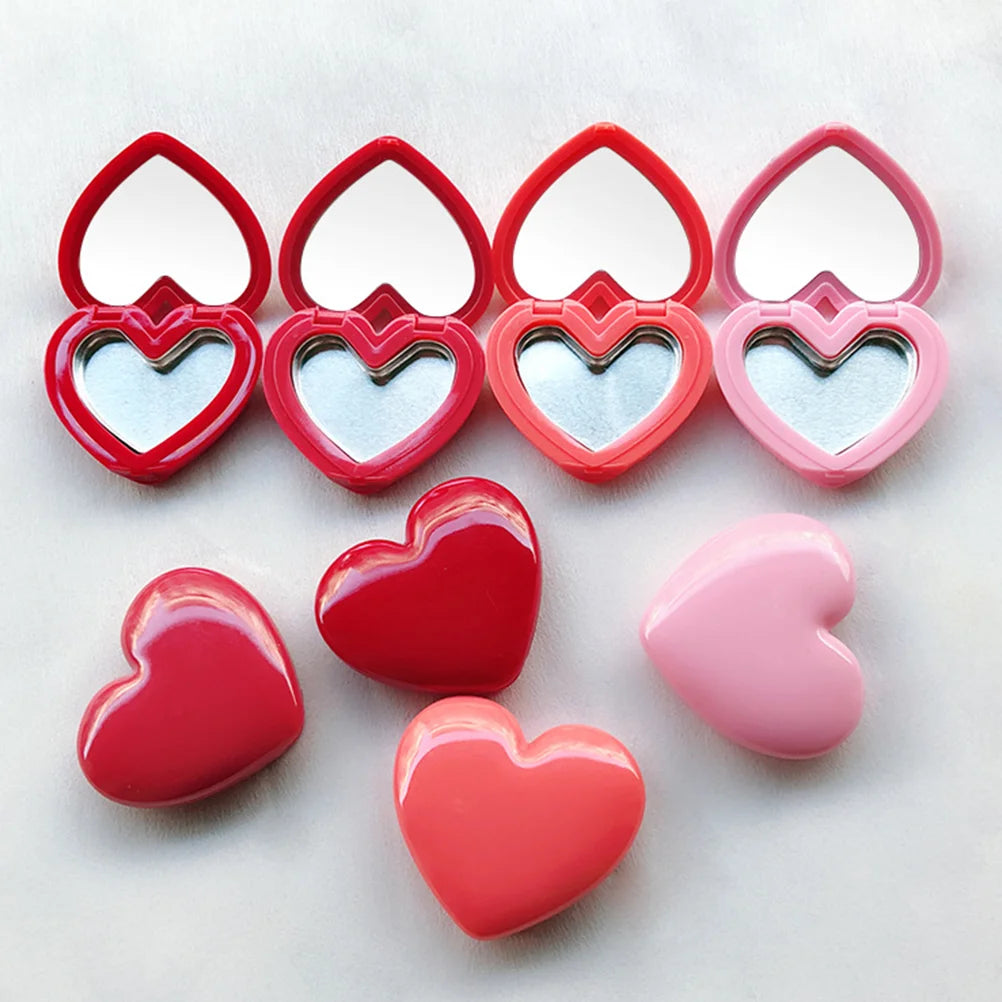 4-Pack Heart-Shaped Refillable Lip Balm & Cream Containers – Travel-Friendly Cosmetic Storage