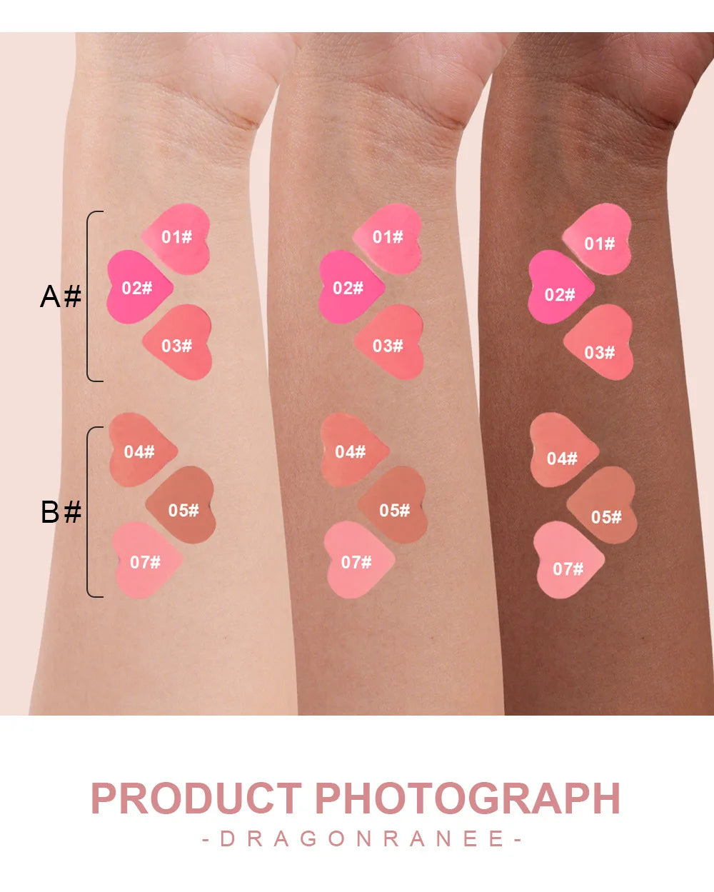 Mini Matte Liquid Blush (1/3pcs) – Long-Lasting Natural Cheek Tint | Dragon Ranee