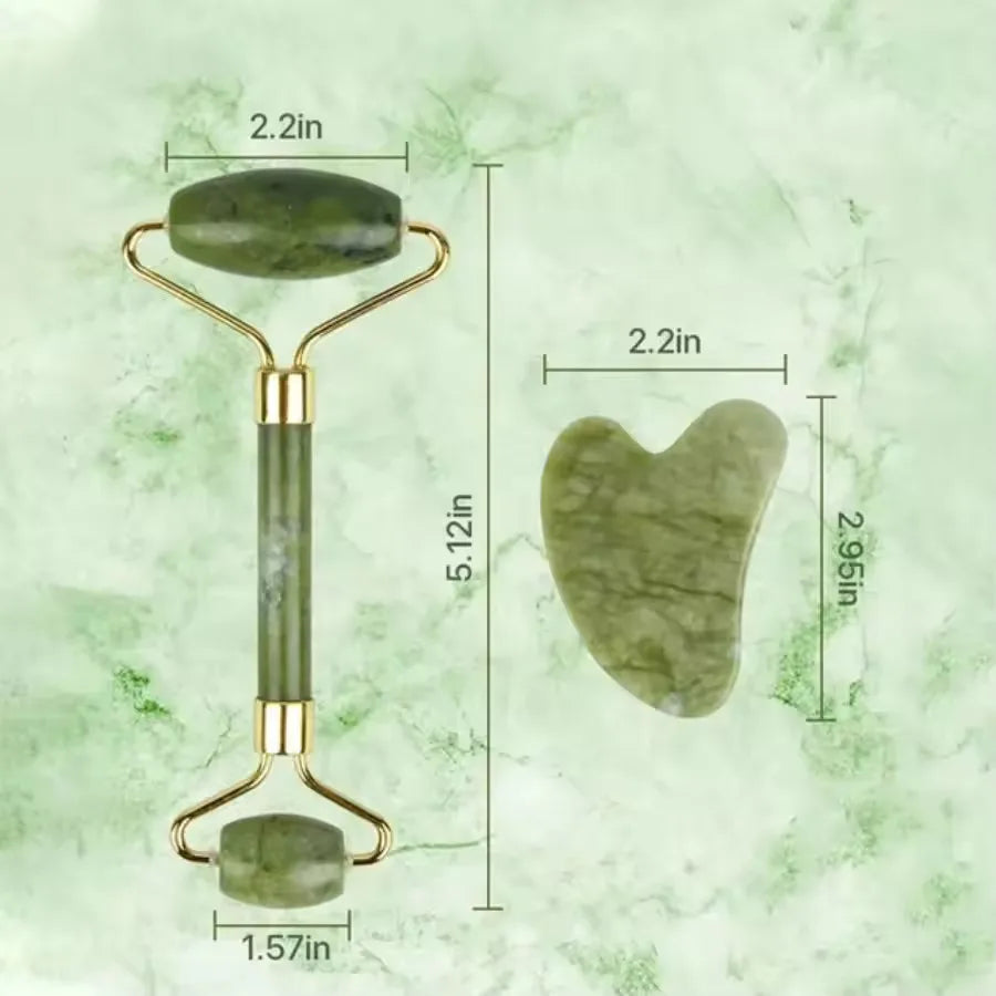 Natural Rose Jade Roller – Facial Toning & Eye Massage