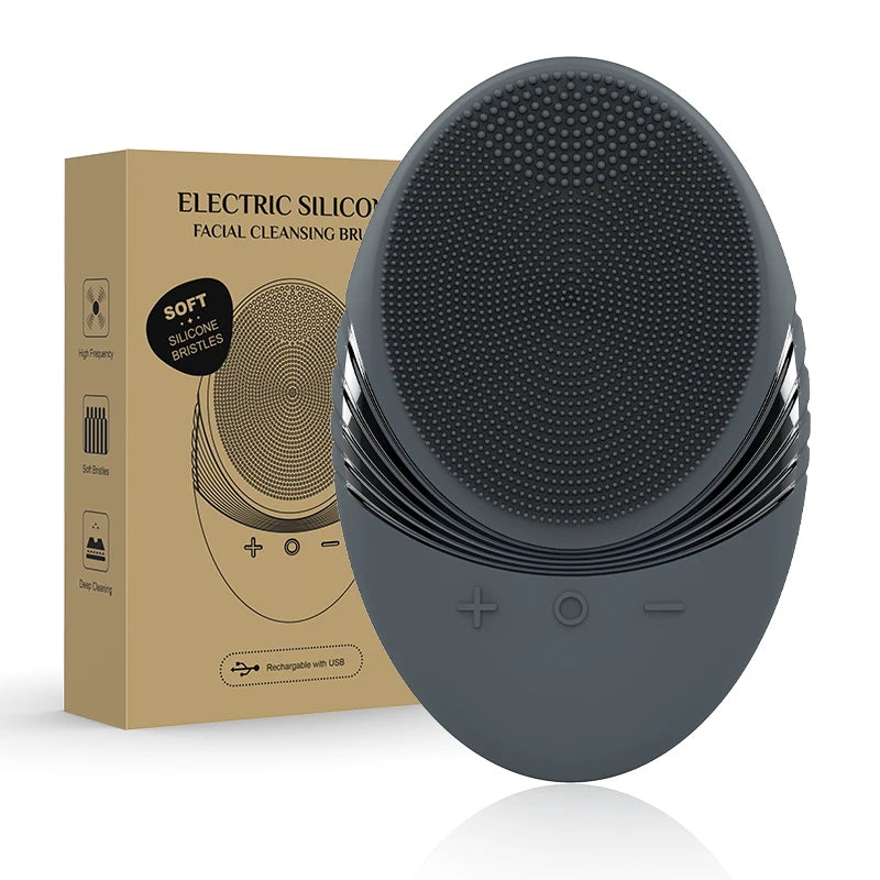 Electric Silicone Facial Cleansing Brush – Deep Clean, Waterproof & Rechargeable Skin Massager