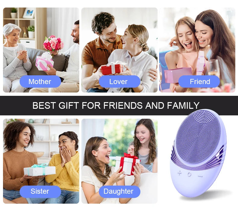 Electric Silicone Facial Cleansing Brush – Deep Clean, Waterproof & Rechargeable Skin Massager