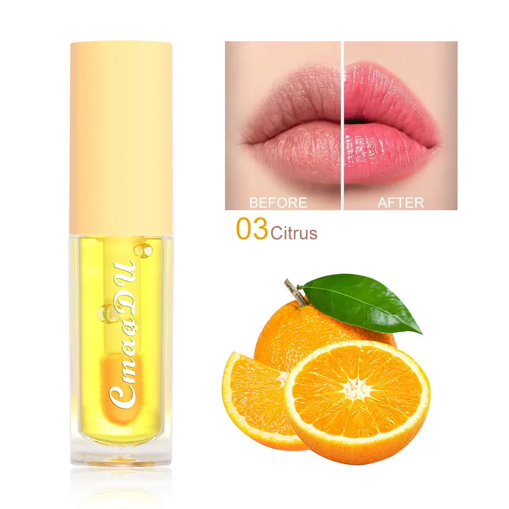 Fruit-Infused Hydrating Lip Oil – High Shine, Non-Sticky & Nourishing Gloss