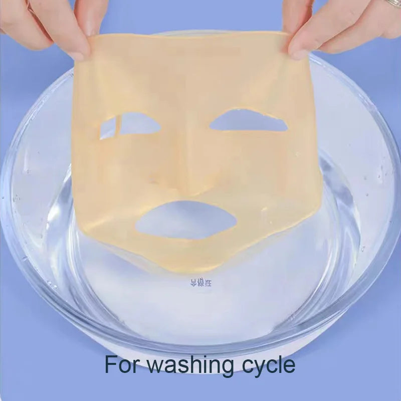 3D Reusable Silicone Face Mask Cover – Anti-Evaporation Sheet Mask Holder for Deep Hydration