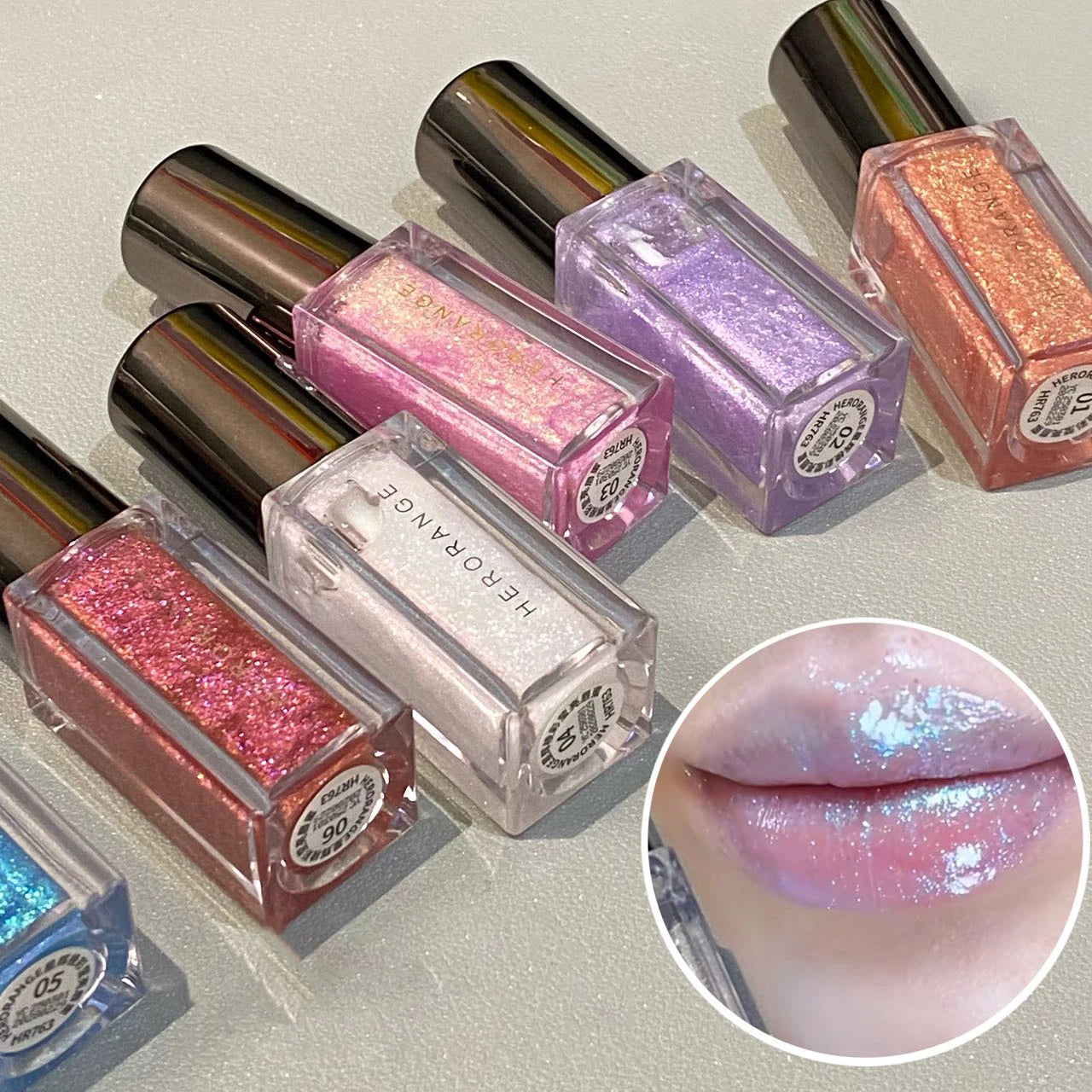 Multichrome Glitter Lip Gloss – 3D Mirror Shine | Hydrating, Waterproof & Ultra-Sparkling Lip Glow (6 Colors)