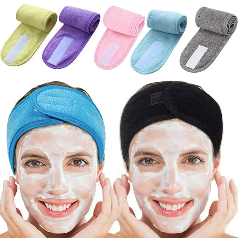 Towel Spa Headband – Non-Slip, Stretchable Face Wash Hairband for Skincare, Makeup & Workout