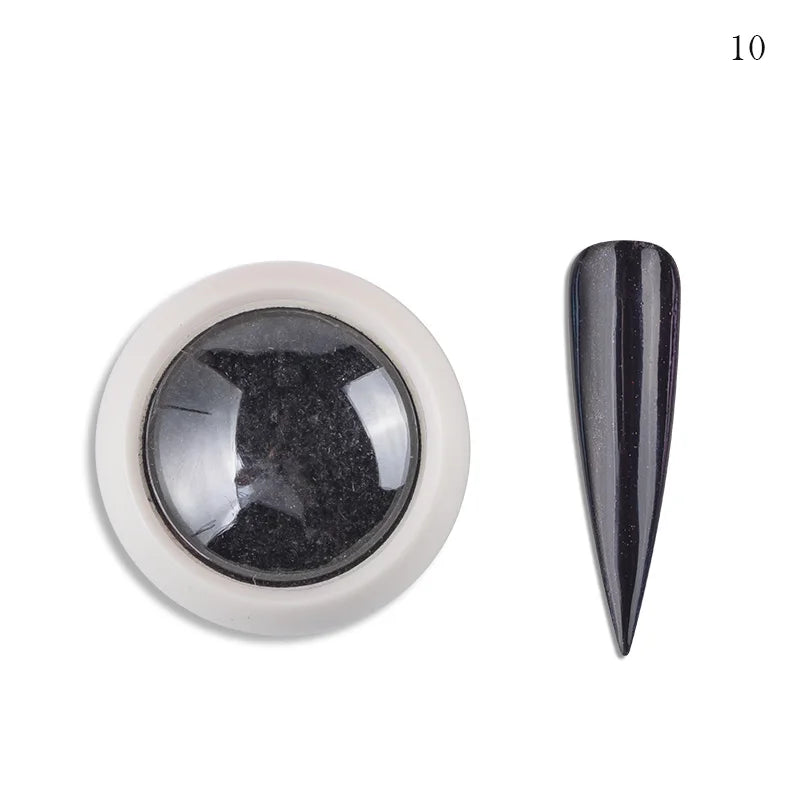 Metallic Chrome Mirror Nail Powder – Gold, Rose Gold, Champagne (1–6 Jars, 20+ Options) | DIY UV Gel Polish Nail Dust