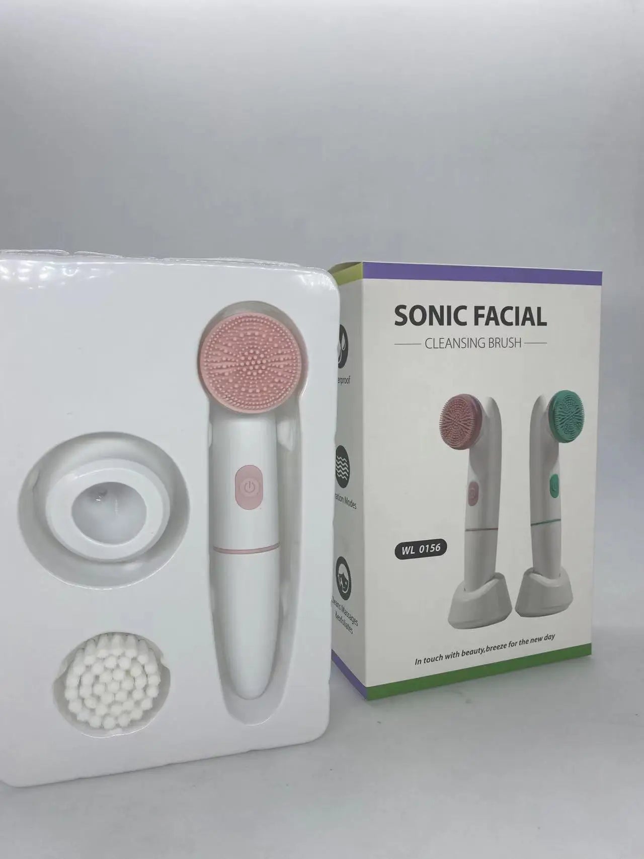 2-in-1 Sonic Facial Cleansing Brush – Waterproof, Deep Pore Cleaner with Adjustable Speeds