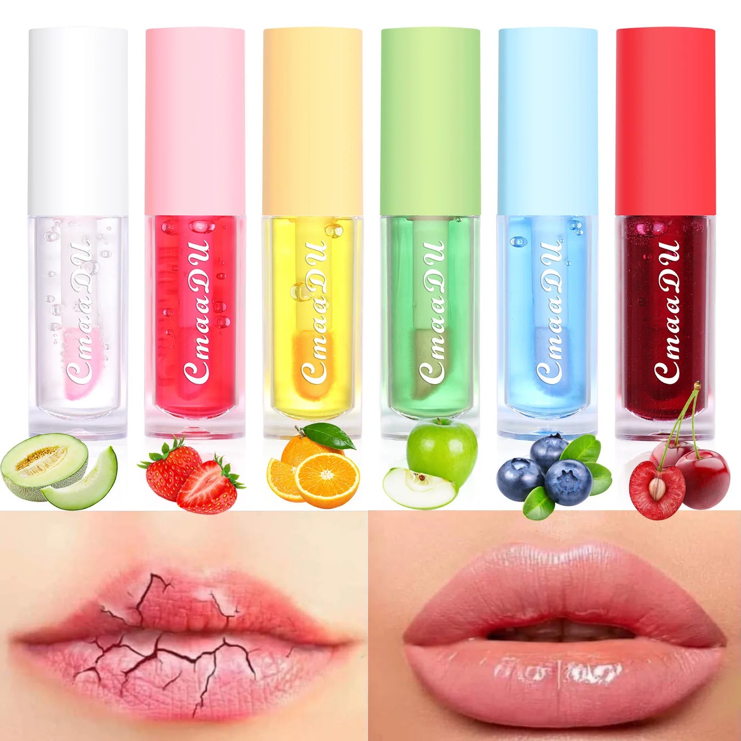 Fruit-Infused Hydrating Lip Oil – High Shine, Non-Sticky & Nourishing Gloss