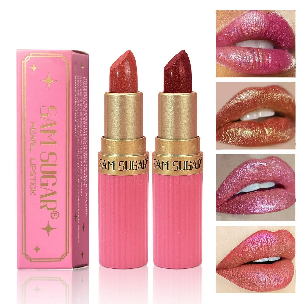 Velvet Diamond Glitter Lipstick – Waterproof, Long-Lasting & Shimmer Matte Finish (6 Shades)