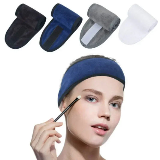 3PCS Adjustable SPA Facial Headbands – Soft Toweling Hair Bands for Face Washing & Makeup
