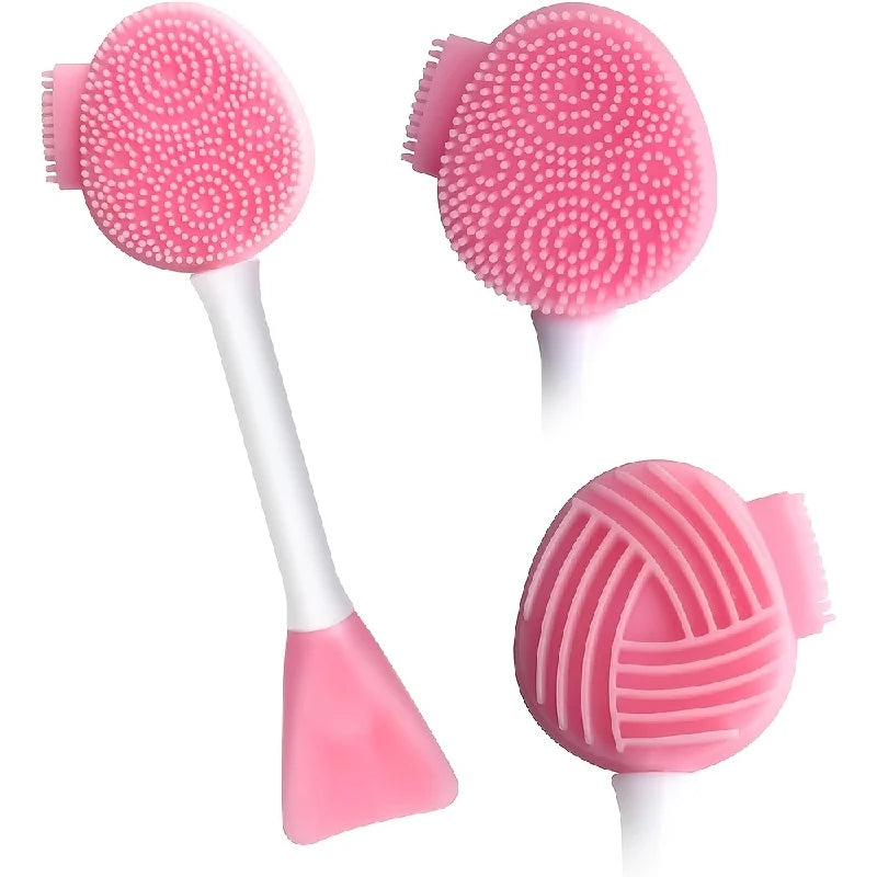 9-Piece Pink Beauty Kit – Headband Set, Facial Brushes & Massage Tools for Skincare & Makeup