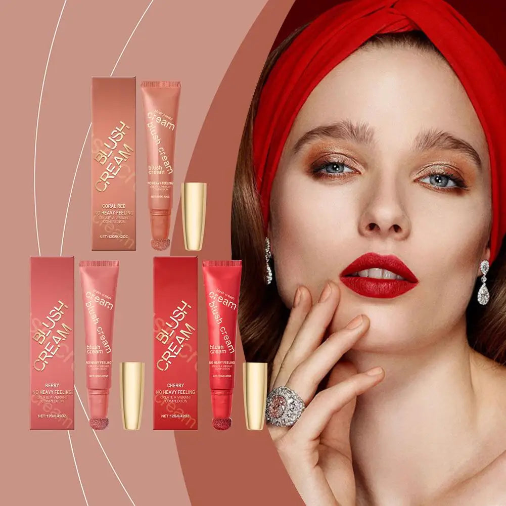 Cushion Cream Blush Stick – Lightweight Liquid Blusher with Soft Applicator for Natural Radiance